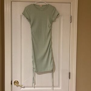 Altar'd State Light Green Ribbed Mini Dress